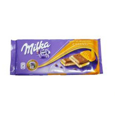 MILKA CARAMEL, CZEKOLADA MLECZNA Z NADZIENIEM MLECZNYM I KARMELEM, 100 G