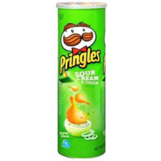 Pringles Sour Cream & Onion, chrupki o smaku śmietanowo–cebulowym 165g