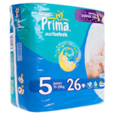PAMPERS PRIMA AKTIF BEBEK 5 JUNIOR, PIELUCHY 11-18 KG, 26 SZT.