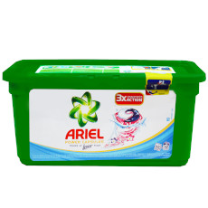 ARIEL POWER CAPSULES, KAPSUŁKI DO PRANIA Z PŁYNEM DO PŁUKANIA, 32 SZT.